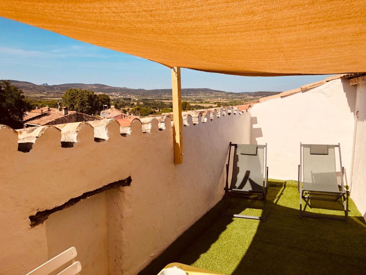 Appartement Au Dernier Etage Avec Terrasse Et Belle Vue Sur Nature Environnante Roujan Ngoại thất bức ảnh